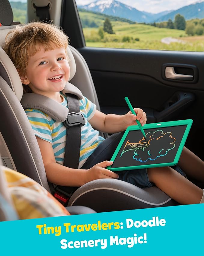 TEKFUN Kids Toys 10Inch LCD Writing Tablet, Mess Free Coloring Doodle Board, Drawing Pad for Kids Games Educational Toys for Ages 3-10 Girls Boys (Green)