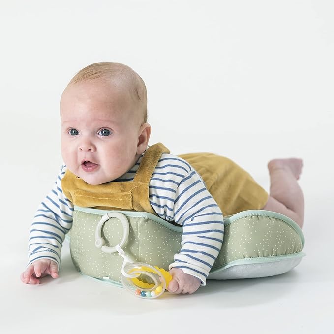 Taf Toys Tummy Time Cushion with Detachable Toys Support for Newborn & Up, Develops Muscles for Crawling Montessori Sensory Crawling Toy for Infant Newborn Toddler Tummy Time Toys 0-6 Months Babies