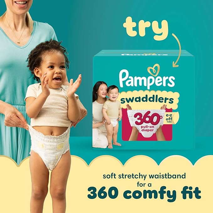 Pampers Swaddlers Diapers, Size 7 (26-50 lbs), 88 Count, Absorbent, Keeps Baby Dry and Comfortable, Skin Safe Disposable Baby Diaper (Packaging May Vary)