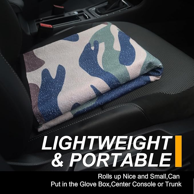 Back Seat Cover for Car Trucks Van SUV,Waterproof Rear Bench Towel Seat Covers for Dogs and Kids,Automotive Backseat Protector (Camouflage)