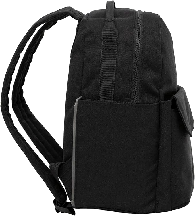 RED ROVR Mini Roo Lightweight Backpack | 6 pockets for everyday essentials (Black)