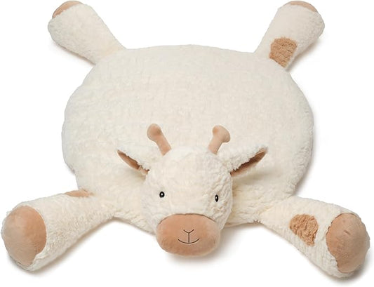 Bearington Lil' Lofty 30 x 30 Inch Giraffe Tummy Time Mat - Giraffe Baby Blanket - Baby Floor Blanket - Safari Nursery Decor