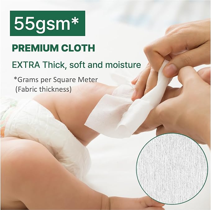 BEBESUP- Korea’s #1 Zero Harsh Chemicals Baby Wipes- Water Based Hypoallergenic Unscented Extra-Thick Organic baby wipes for sensitive skin Zero skin irritants Flip-Top 640 Count (8 Packs)