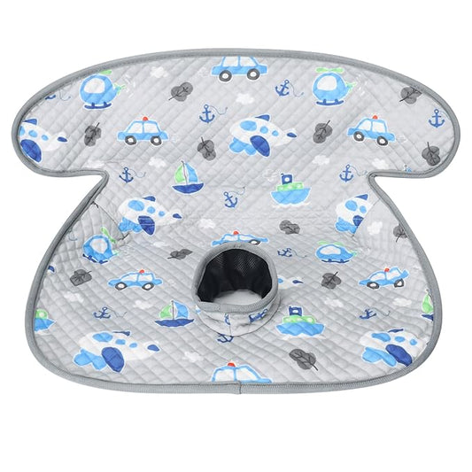 INFANZIA Dry Seat,Car Seat Protector Waterproof Carseat Liner Potty Training Toddlers, Baby and Infants, Piddle Pad for Carseats Strollers (Gray Plane Car, 1 Pack)