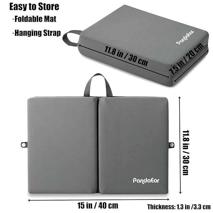 PandaEar Baby Bath Knee Pad, Foldable Non-Slip Kneeling Mat Cushion Foam Kneeler Mat for Toddler Bathroom Bathing Time -1.5 Inch Thick