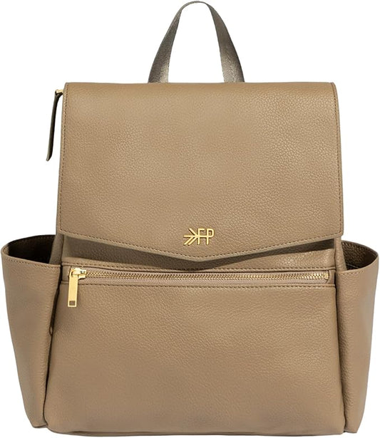 Freshly Picked Mini Classic Diaper Bag Backpack, Vegan Leather Baby Diaper Bag, Backpack Diaper Bag for Women (Aspen)