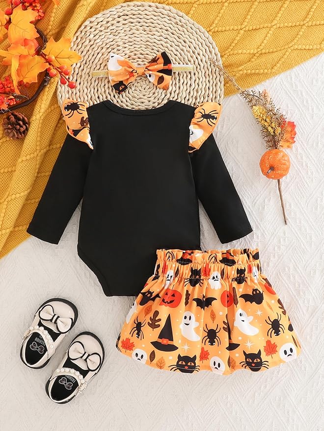 Newborn Infant Clothes Baby Girl Dress Summer Toddler Outfit Cute Girl Romper Skirt Set+Headband