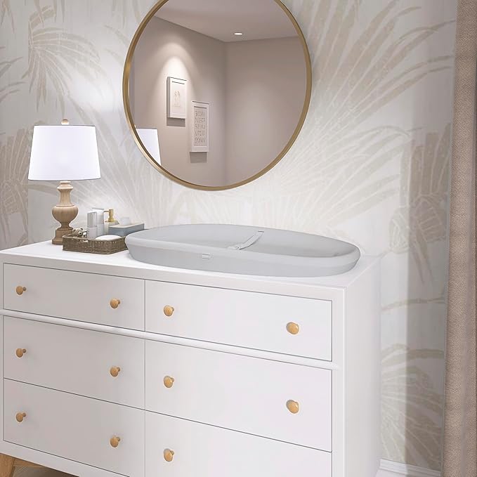 Evolur Eva Baby Changing Pad in Light Gray, Soft, Lightweight and Portable Changing Pad, Fits All Changing Table, Waterproof Firm Padding