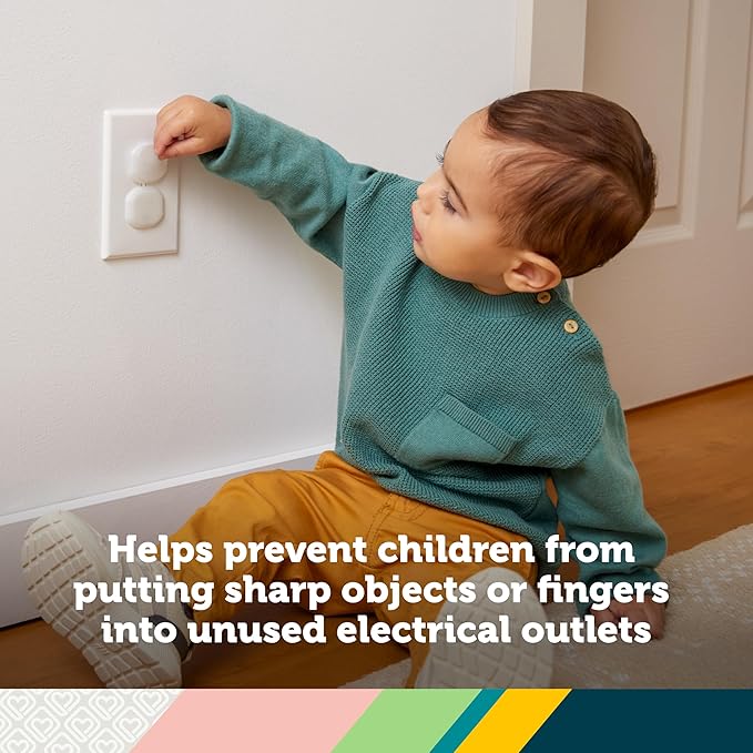 Safety 1st Electrical Outlet Baby Proof Covers, Secure Outlet Plugs, Baby Proofing, 72 Pack