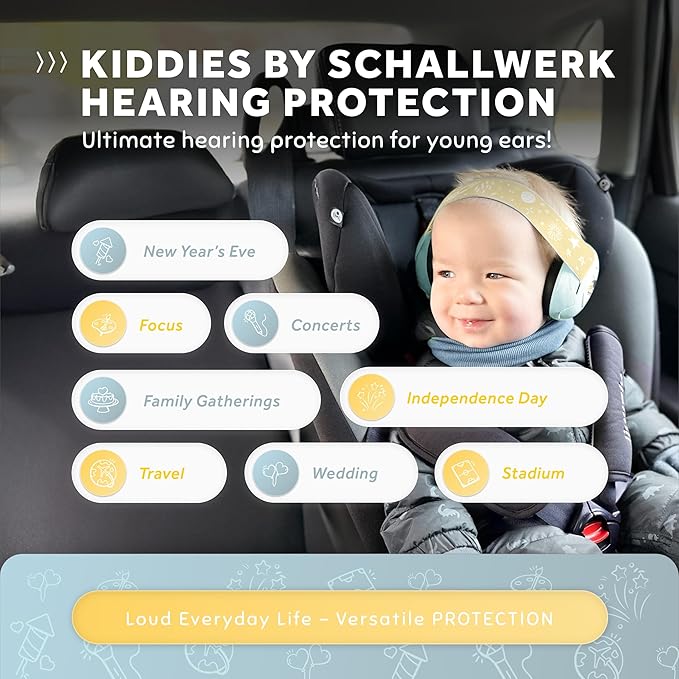 Schallwerk ® Mini+ Baby Ear Muffs – Infant Noise Cancelling Headphones, Toddler Ear Protection, Baby Headphones for Noise