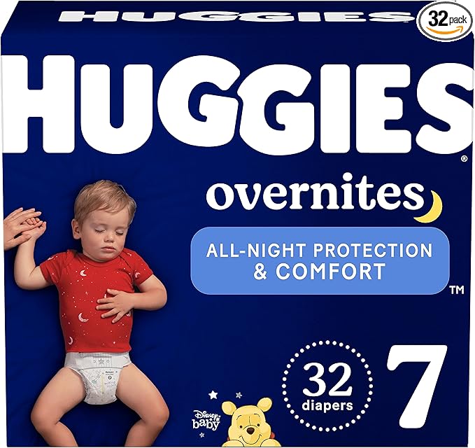 Huggies Overnites Size 7 Overnight Diapers (41+ lbs), 32 Ct