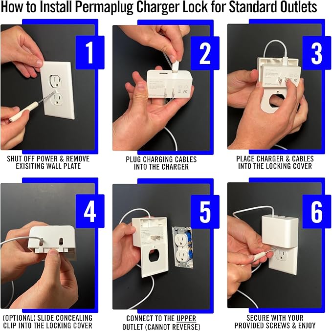 Charger Lock: Anti-Theft & Tug-Proof Phone Charger Lock System [45W Fast Charging] for Type-C/iPhone 16/15 / Android/Samsung Galaxy S10 S9 S8 Plus, Note, LG, Moto (USB-C to USB-C) (3ft)