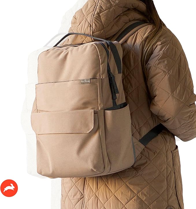 RED ROVR Roo Lightweight 1 LB Diaper Bag Backpack | 11 organizational pockets| Durable & Water-Resistant (Toffee)