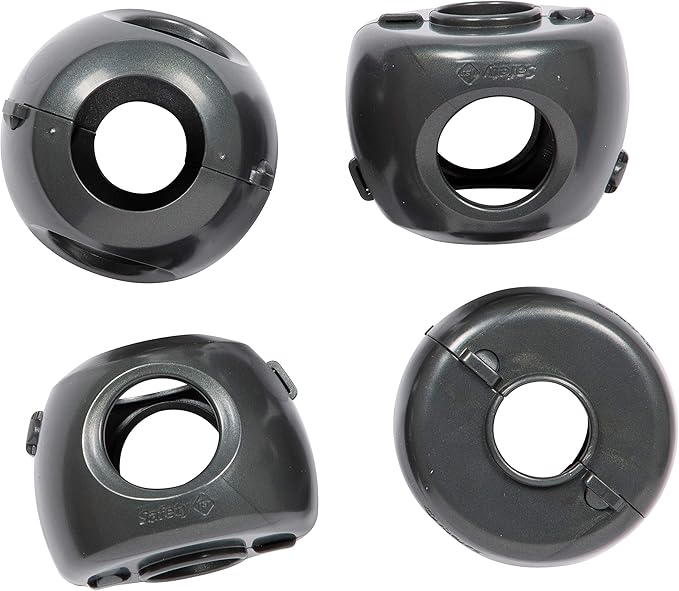 Safety 1st Parent Grip Door Knob Covers, Grey/Charcoal, 4 Count (Pack of 1)