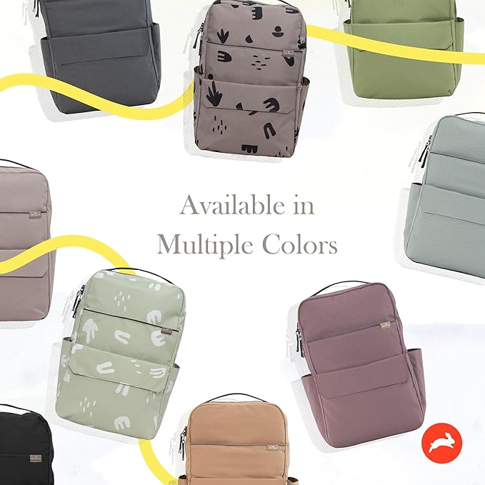 RED ROVR Roo Lightweight 1 LB Diaper Bag Backpack | 11 organizational pockets| Durable & Water-Resistant (Pear Doodle)