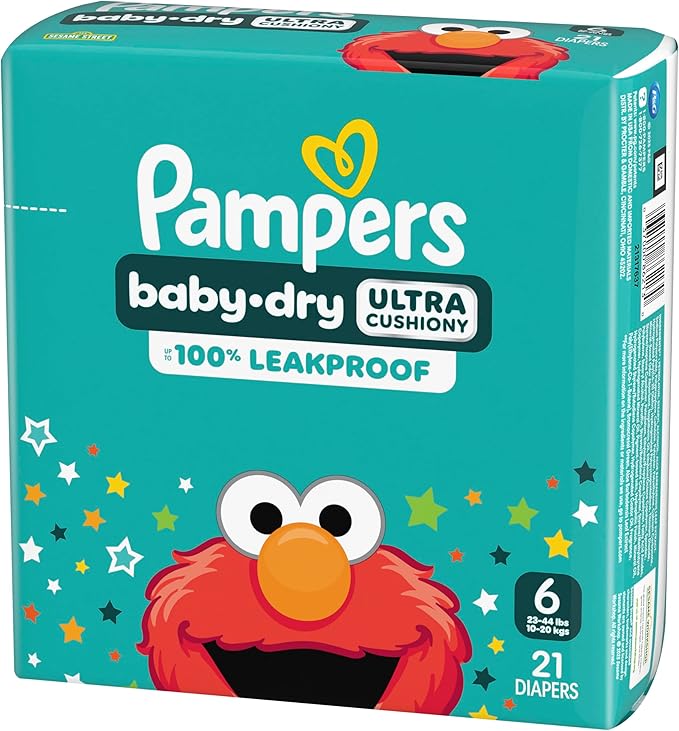 Pampers Diapers - Baby Dry - Size 6, 21 Count, Absorbent Disposable Infant Diaper (Packaging May Vary)