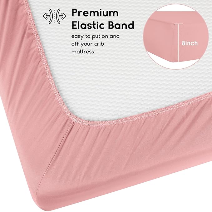 Yoofoss Baby Crib Sheets for Boys Girls, Fitted Crib Sheet 3 Pack for Standard Crib and Toddler Mattress, Super Soft Microfiber Baby Sheet 28x52x8in Butterflies