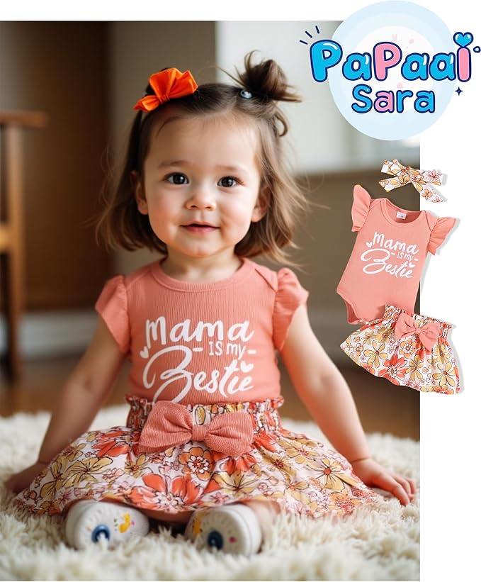 Newborn Infant Clothes Baby Girl Dress Summer Toddler Outfit Cute Girl Romper Skirt Set+Headband