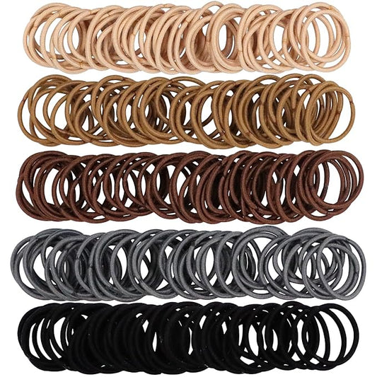 200PCS Small Hair Ties,No Crease Baby Hair Ties,Elastic Hair Ponytail Holder Hair Accessories for Baby Girls Infants Toddlers Kids,Neutral Color