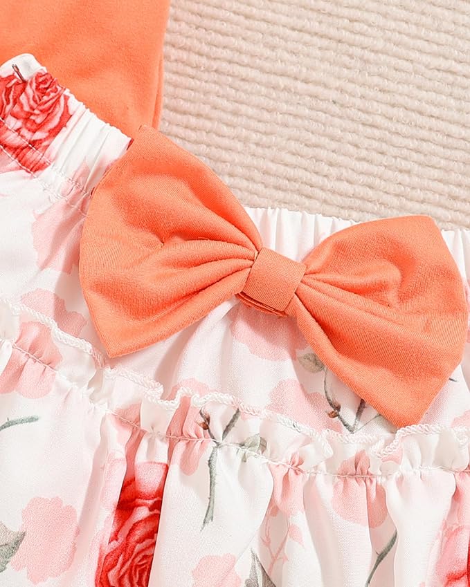Newborn Infant Clothes Baby Girl Dress Summer Toddler Outfit Cute Girl Romper Skirt Set+Headband
