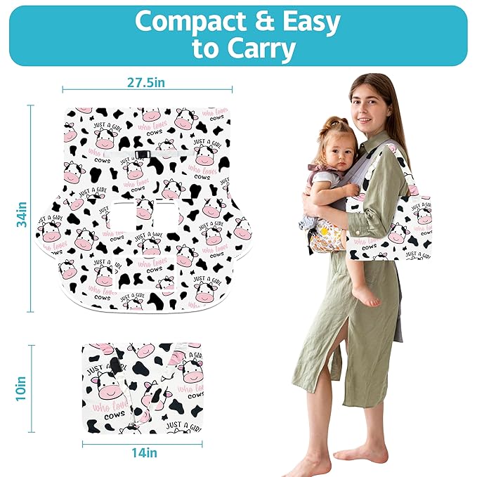 Shopping Cart Cover for Baby,2-in-1 Baby Cart Covers with Portable Cloth Bag Cart Seat Pad for Babies Grocery Cushion Cover Restaurant,Suitable for All Supermarkets and Restaurants