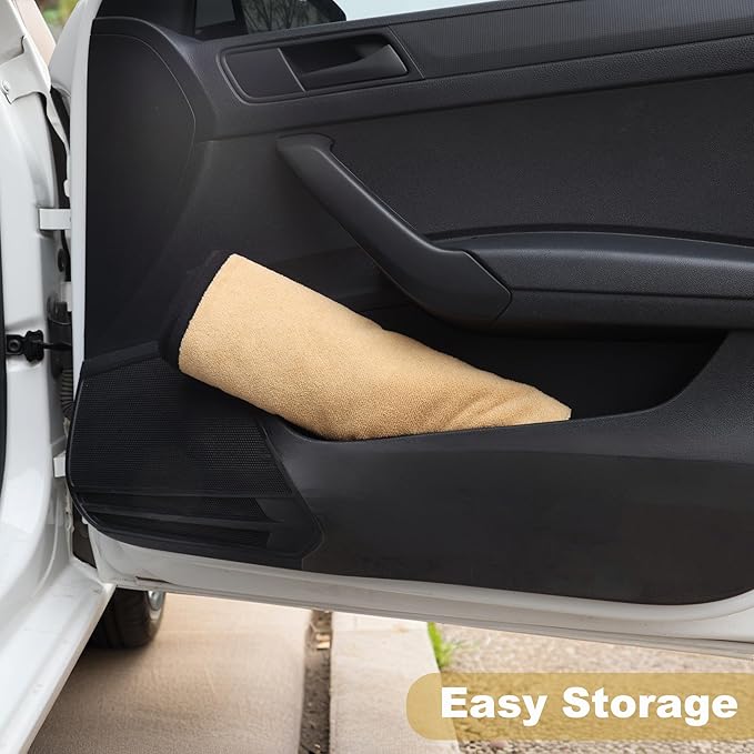 Waterproof Stain Resistant Towel Car Seat Cover，Universal Non-Slip for Car, Truck, SUV, Van Seat for Gym Workout,Swimming,Beach and Workout Outdoor ， Machine Washable (2pcs Off-White)