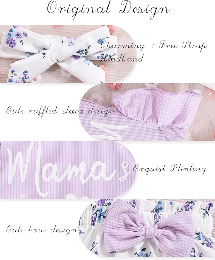 Newborn Infant Clothes Baby Girl Dress Summer Toddler Outfit Cute Girl Romper Skirt Set+Headband