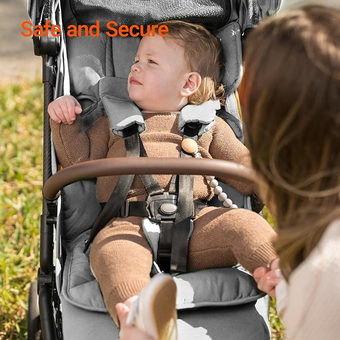 Lightweight Baby Travel Stroller with Carbon Fiber Frame, Compact & Airplane-Friendly, One-Handed Folding Design, 11.6 lbs, Perfect for Toddlers, Grey