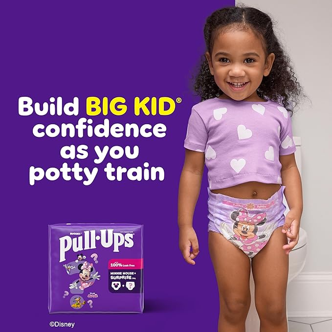 Pull-Ups Girls' Potty Training Pants, Size 5T-6T Training Underwear (46+ lbs), 14 Count