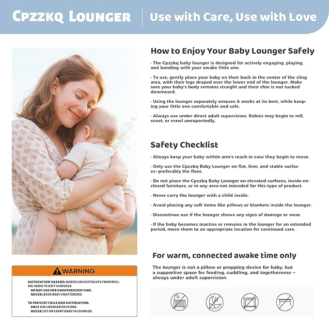 Baby Lounger - Baby Lounger for Newborn, 0-24 Months, Infant Lounger for Home and Travel, Soft Cotton, Baby Nest Lounger, Newborn Babies Essentials Gifts, GrayishBlue(Lounger Cover Included)