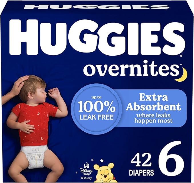 Huggies Overnites Size 6 Overnight Diapers (35+ lbs), 42 Ct, Packaging May Vary