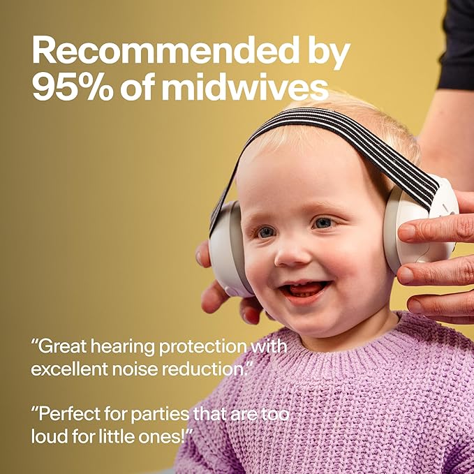 Alpine Muffy Baby Ear Protection for Babies and Toddlers up to 36 Months - CE & ANSI Certified - Noise Reduction Earmuffs - Comfortable Baby Headphones Against Hearing Damage & Improves Sleep - Yellow