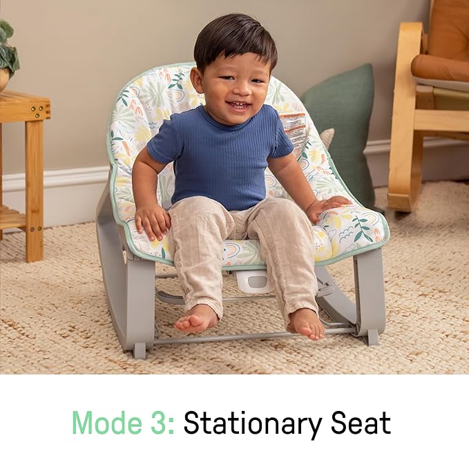 Ingenuity Keep Cozy 3-in-1 Grow with Me Vibrating Baby Bouncer Seat & Infant to Toddler Rocker, Vibrations & Toy Bar, 0-30 Months Up to 40 lbs (Madi)