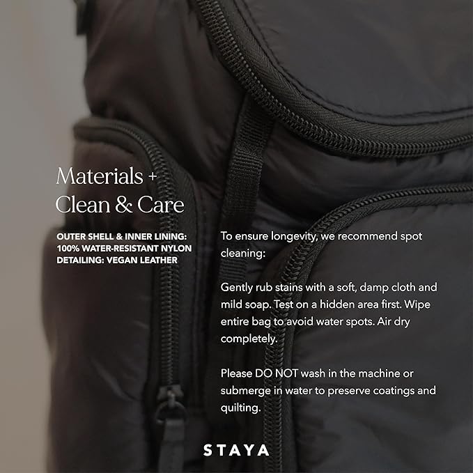 Staya- Cloud Diaper Bag - Black