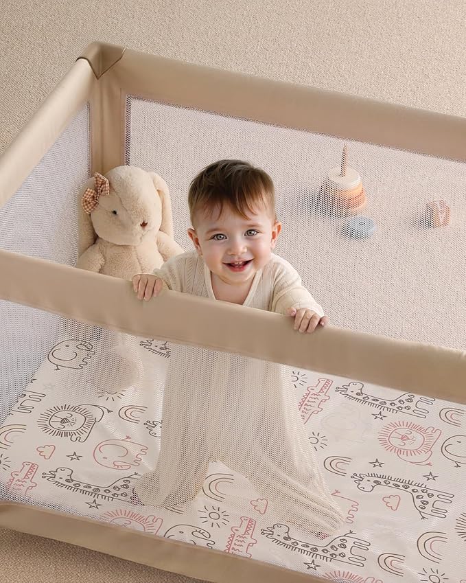 Yoofoss Baby Pack and Play Sheets 2 Pack for Boys and Girls - 38x26 Mini Crib Sheets Fitted Neutral Compatible with Graco Pack n Play Mattress,Ultra Soft Breathable Microfiber Animal World