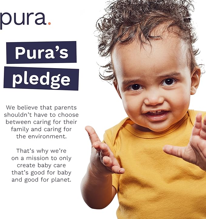 Pura Size 3 Eco-Friendly Diapers (9-20 lbs) Totally Chlorine Free (TCF) Hypoallergenic, Soft Organic Cotton, Sustainable, up to 12 Hours Leak Protection, Allergy UK, 1 Pack of 26 Diapers