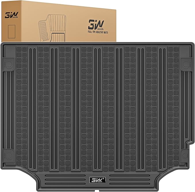 3W Cargo Liner Fit 2020-2025 Land Rover/Range Rover Defender 110 5 Seats, (NOT for Defender 110s/Rubber Flooring),TPE All Weather Custom Fit Trunk Mat for Land Rover Defender, Black