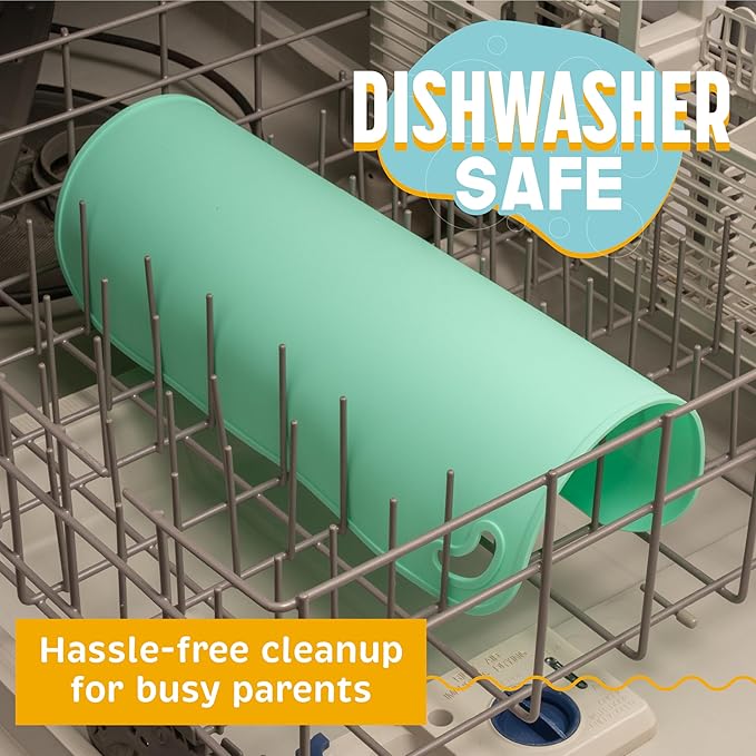 UpwardBaby Silicone Placemats for Toddlers - Suction Baby Placemat for Restaurants & Home - Set of 2 - Kids Placemat for Dining Table-Washable Wipeable Nonslip BPA-Free Placemats for Kids