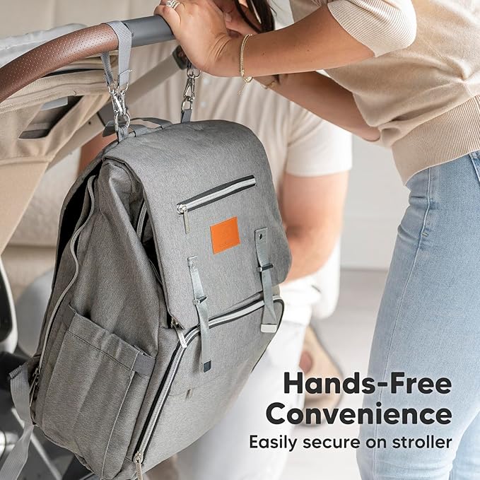 KeaBabies Baby Diaper Bag Backpack, Travel - Large Baby Bag for Mom and Dad, Waterproof, Multi-Function Girl Boy Diaper Backpack with Changing Pad, Durable Travel Essentials (Navy Blue)