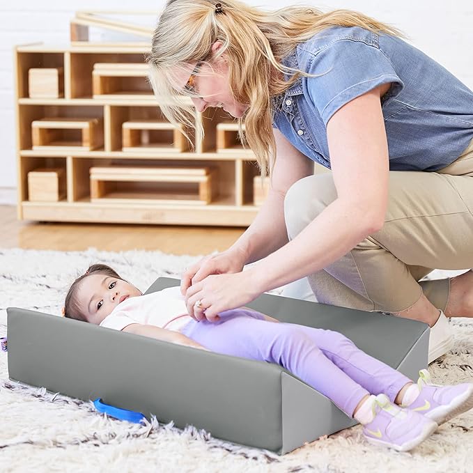 ECR4Kids SoftZone Baby Changing Pad, Contoured, Grey/Light Grey