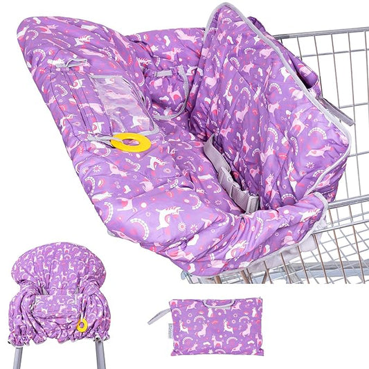 Suessie Shopping Cart Cover and High Chair Cover, Unicorns