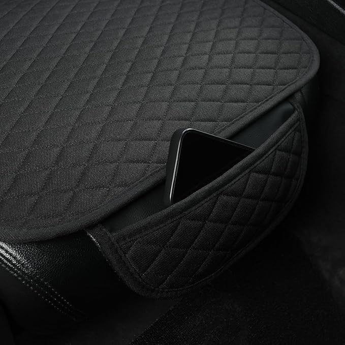 West Llama Linen Car Seat Covers,Bottom Seat Covers for Cars Include 1 Rear Bench Cover Universal Fits 90% Vehicles,SUVs,Cars,Sedans,Black