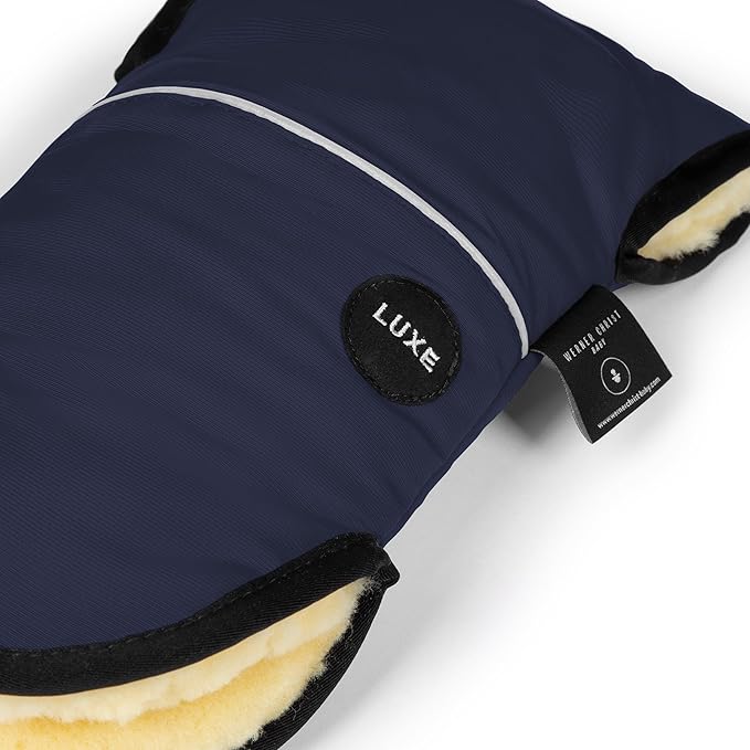 Werner Christ Baby Sheepskin Hand Warmer - GLOVY Luxe Gloves are The Ideal Baby Carriage muff Made of Medical Fur, Warm Universal and Water-Repellent Hand muff