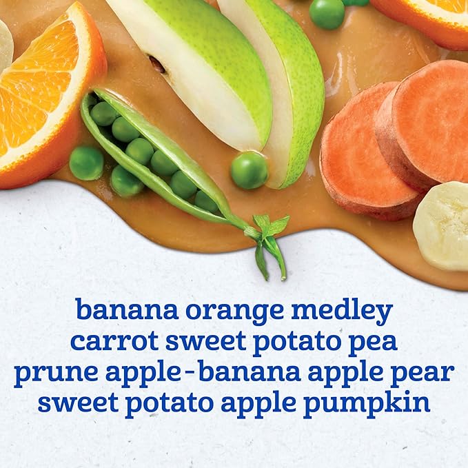 Gerber Stage 2 Baby Food, Super Blends Puree Tubs, No Added Colors or Flavors, Baby Puree, Variety 32-Pack