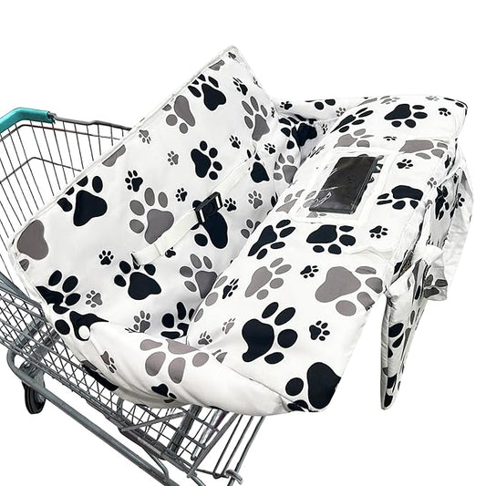 Shopping Cart Cover for Baby,2-in-1 Baby Cart Covers with Portable Cloth Bag Cart Seat Pad for Babies Grocery Cushion Cover Restaurant,Suitable for All Supermarkets and Restaurants