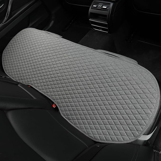 West Llama Linen Car Seat Covers,Bottom Seat Covers for Cars Include 1 Rear Bench Cover Universal Fits 90% Vehicles,SUVs,Cars,Sedans,Gray