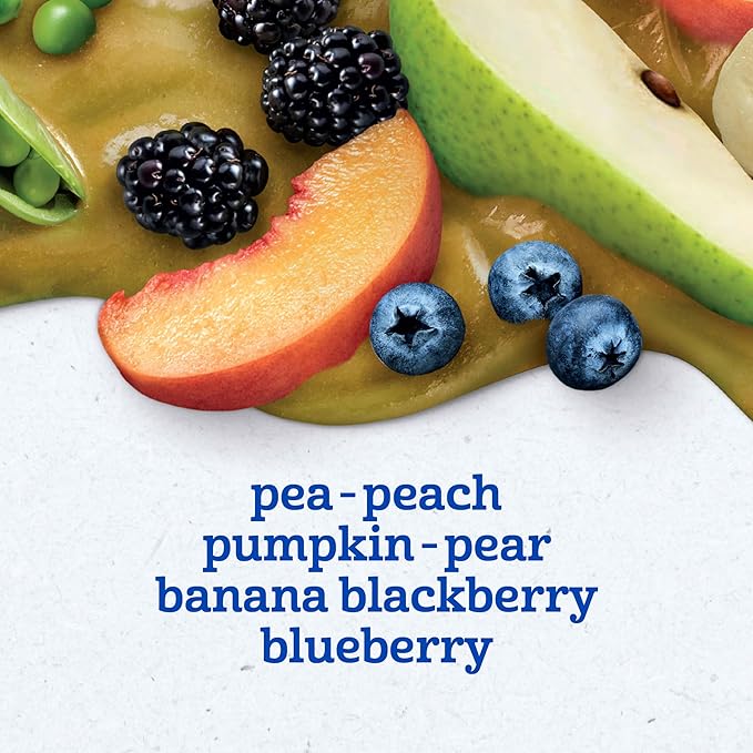 Gerber Stage 2 Baby Food, Farmers’ Market Puree Tubs, No Added Colors or Flavors, Baby Puree, Variety 32-Pack