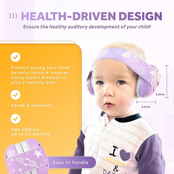 Schallwerk ® Mini+ Baby Ear Muffs – Infant Noise Cancelling Headphones, Toddler Ear Protection, Baby Headphones for Noise