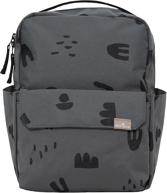 RED ROVR Mini Roo Lightweight Backpack | 6 pockets for everyday essentials (Charcoal Doodle)