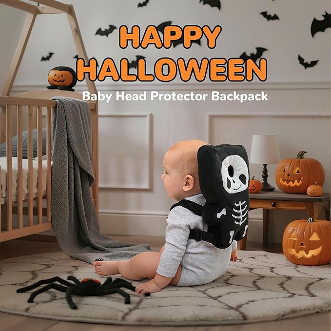 Baby Head Protector Backpack for Falling Crawling and Walking Toddler Essentials Infant Toys Helmets Baby Lover Halloween Gifts for 0.5-3 Years 6-12 Months